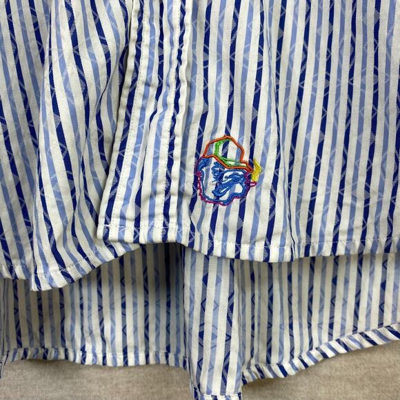 Robert Graham Mens Smoking Bulldog Button Up Shirt Size XL Flip Cuff Artsy Punk - Picture 6 of 15